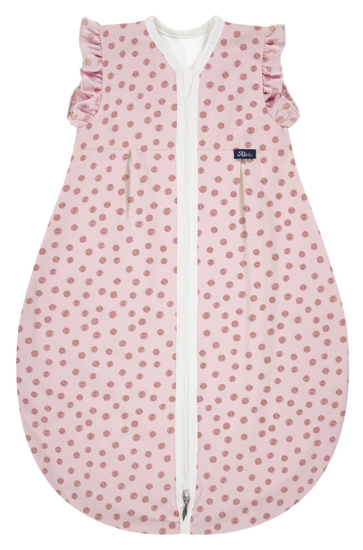 Kugelschlafsack Mäxchen Light - Curly Dots Volant