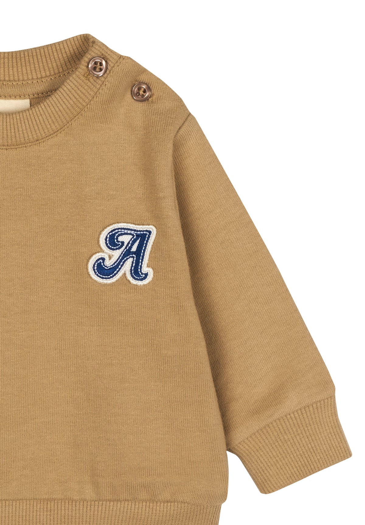 Sweatshirt - Silver Mink mit Knopf