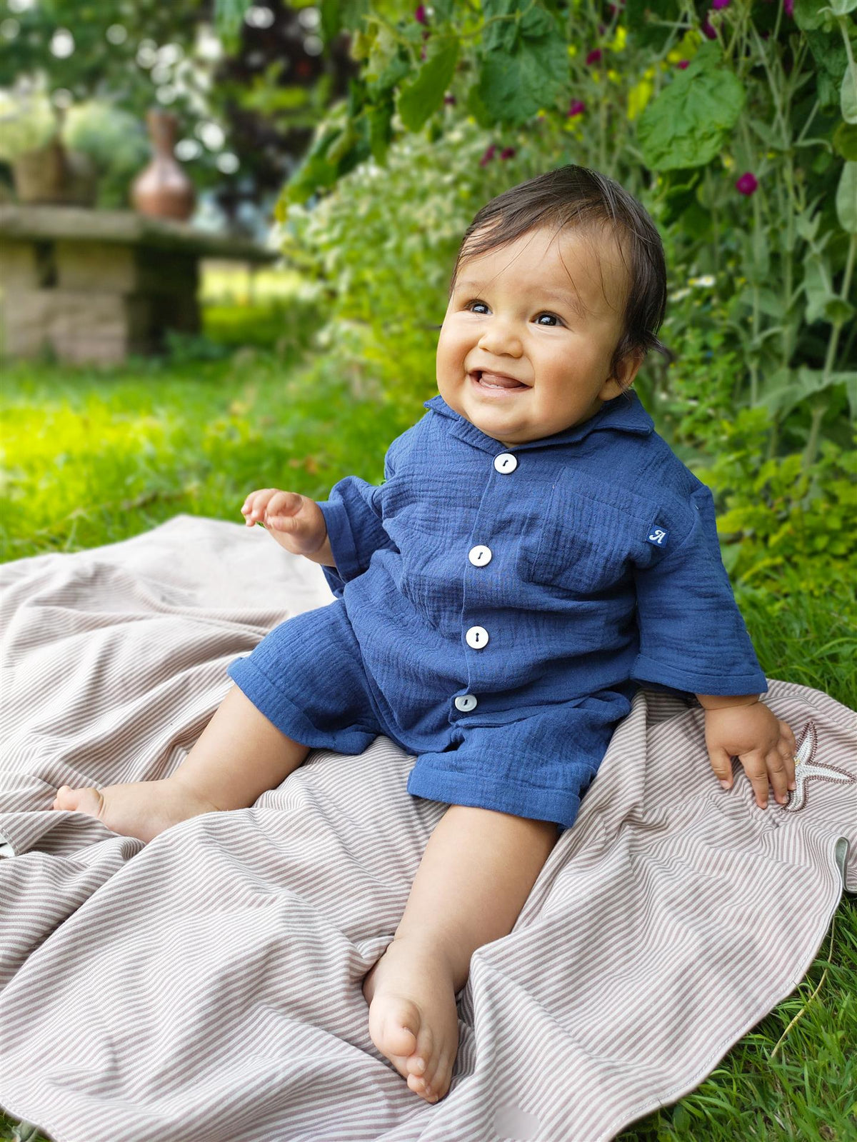 Sommer-Set Mull 2-teilig - Navy