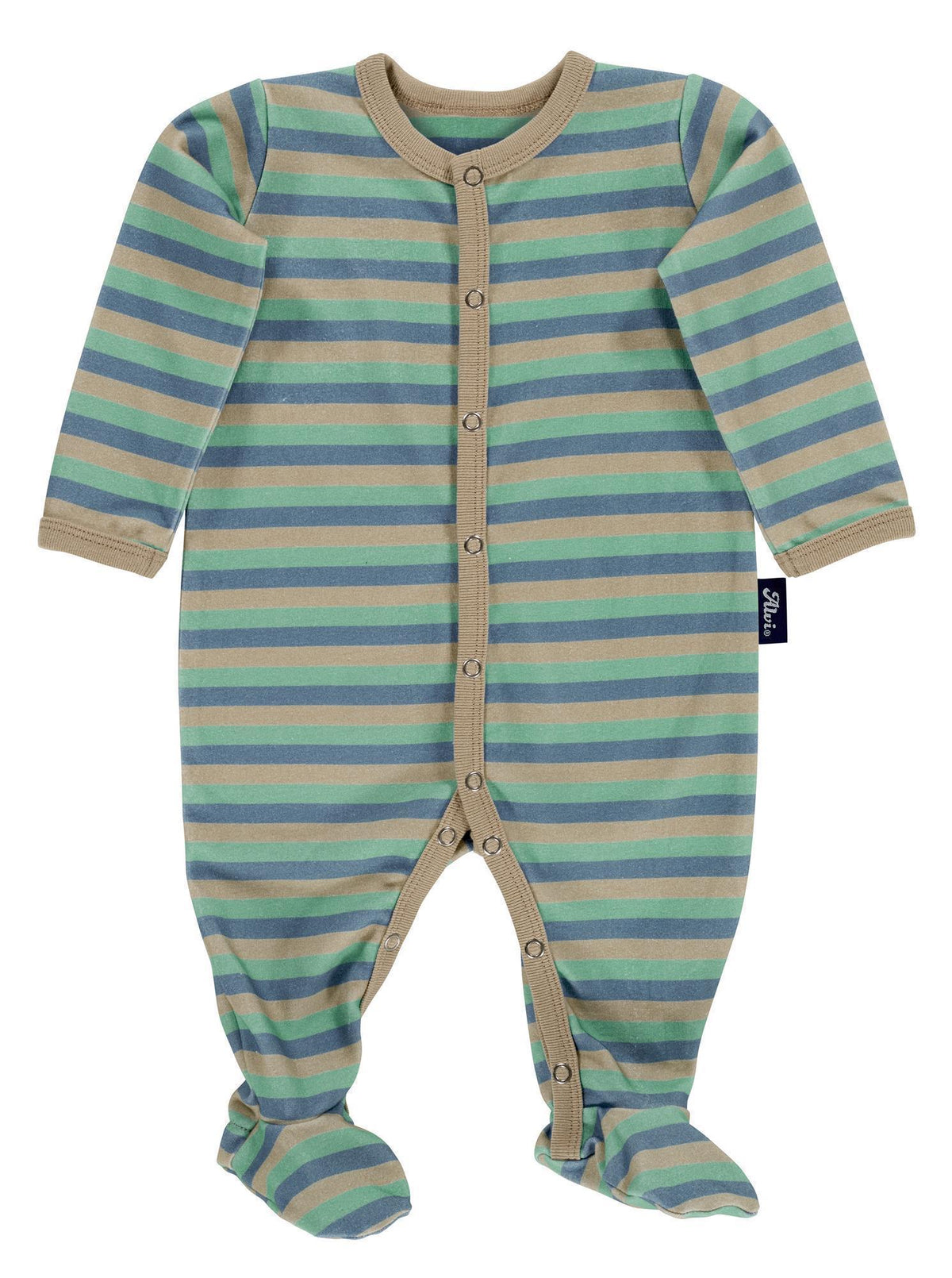 Strampler mit Fuß - Cornstripe