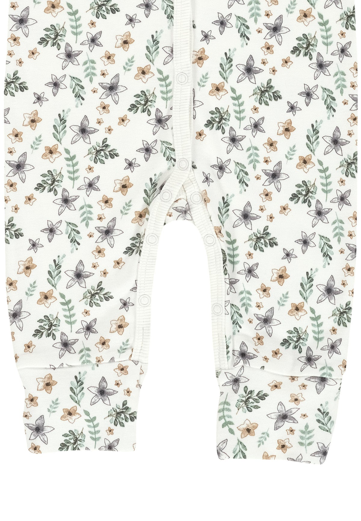 Schlafanzug mit Klappbündchen - Petit Fleurs