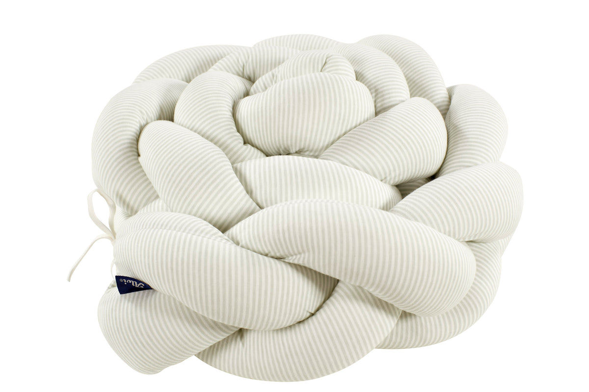 Schlummer-Lounge geflochten (BIO-Baumwolle) - Smoky Stripe