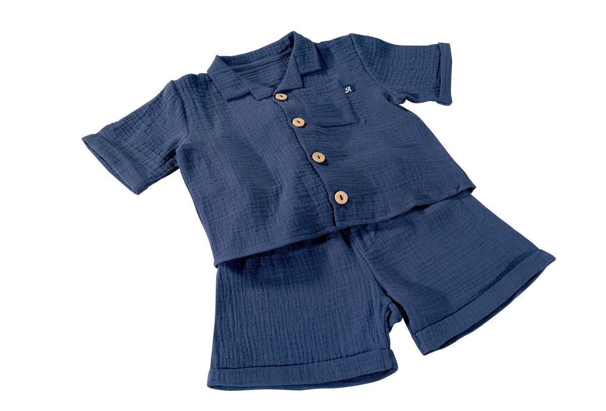 Sommer-Set Mull 2-teilig - Navy
