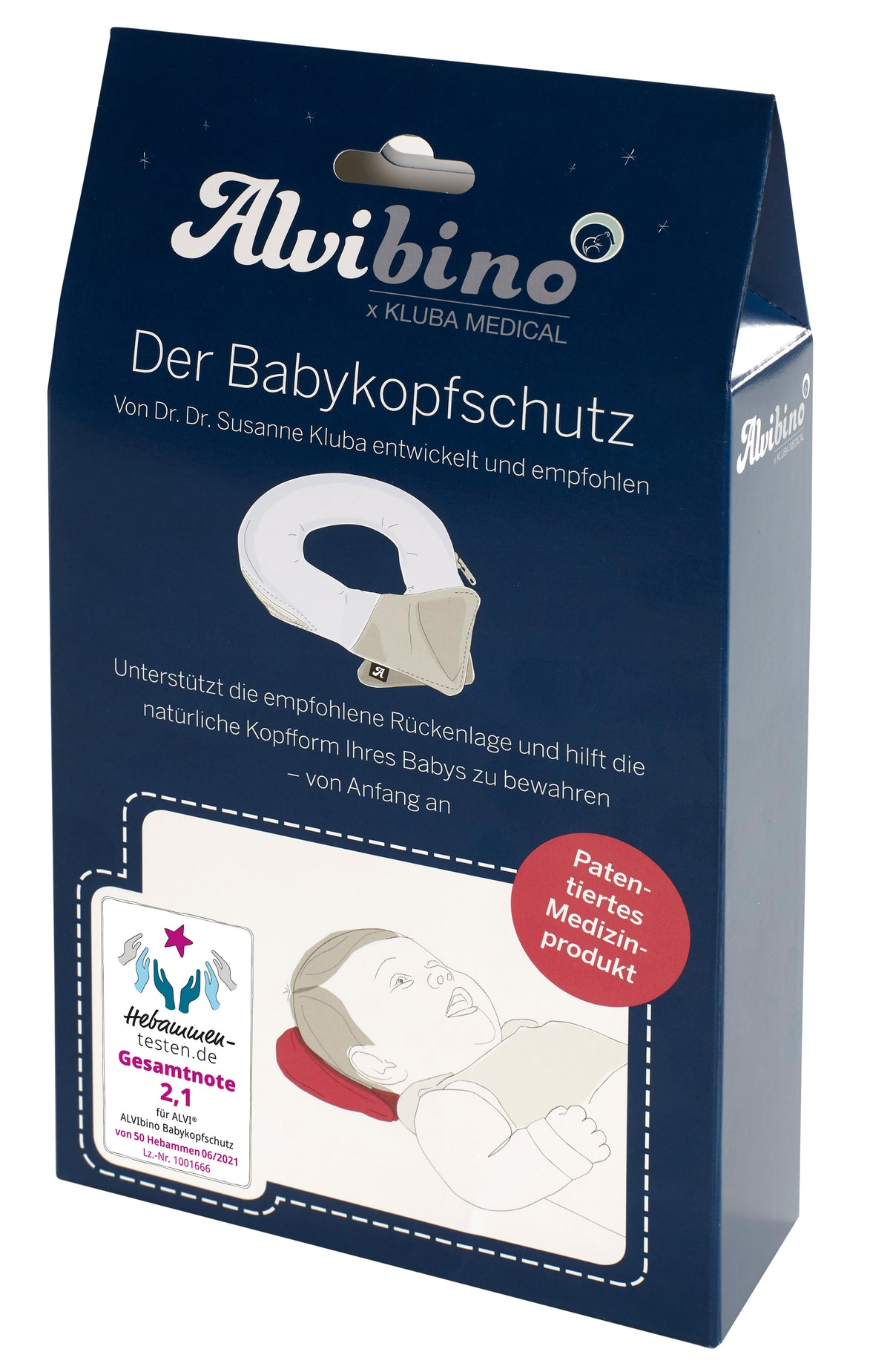 ALVIbino Babykopfschutz - Smoky Stripe