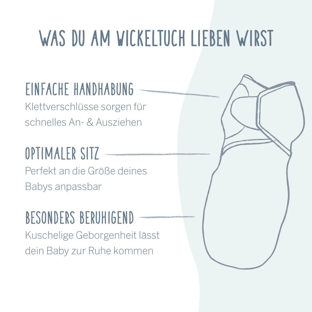 Wickeltuch "Harmonie" (Jersey) - Schäfchen beige